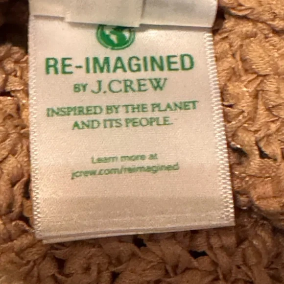 J. Crew Montauk Crochet Tank Top  Women's XL Dark Basket Stitch Beige Beach - Picture 8 of 14